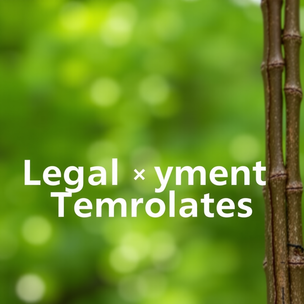 Legal agreement document templates with professional formatting and standard clauses