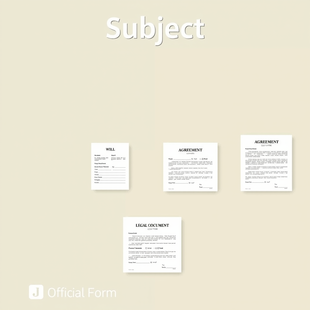 Legal document templates including agreements, wills, and official forms for legal purposes